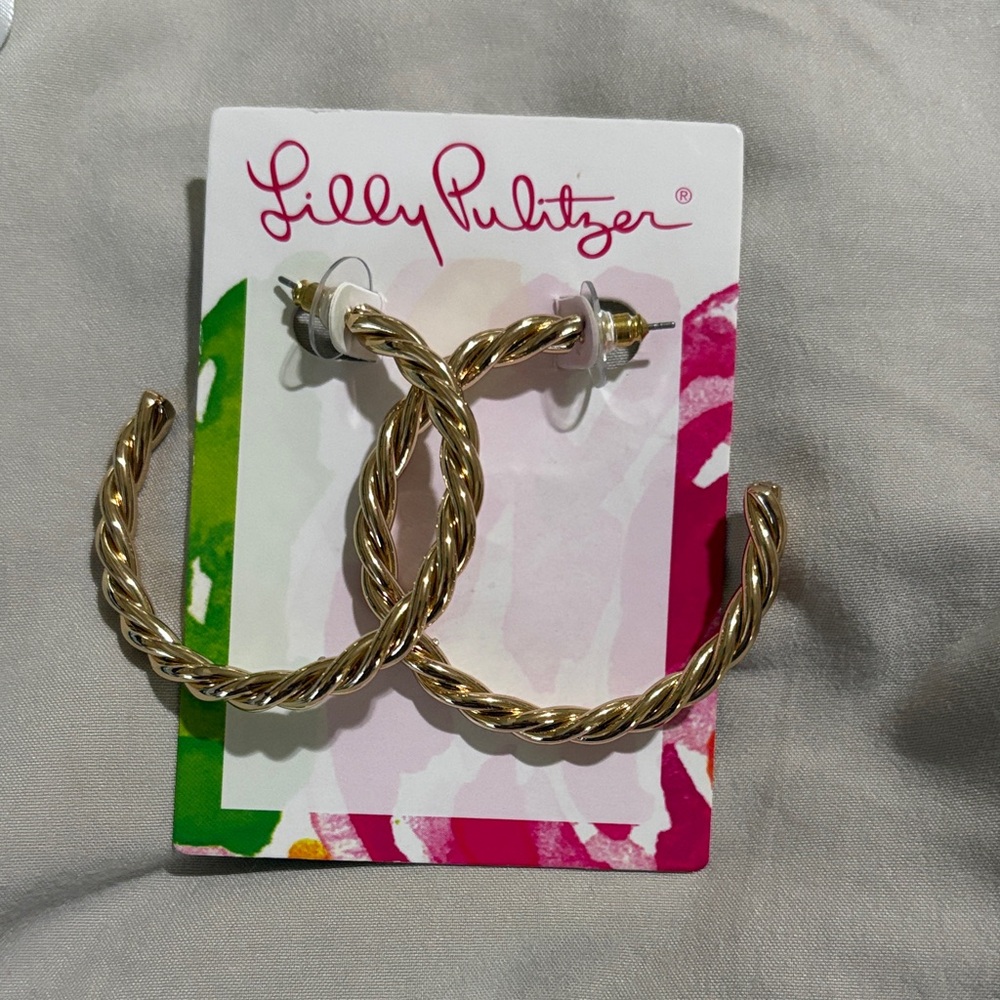 Lilly Pulitzer Tropical Twist Hoop Earrings